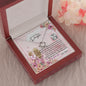 To My Daughter - Love Knot Necklace with Message Card & QR code for E-Card