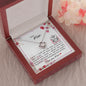 Dear Mom - Love Knot Necklace with Message Card & QR code for E-Card