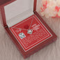 To My Wife - Love Knot Necklace with V-day Message Card & QR code for E-Card