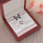 Love Knot Necklace with A Bible Verse Card - 2 Corinthians 5:17
