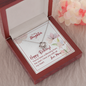 To My Daughter - Love Knot Necklace with Birthday Message Card
