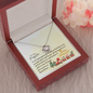 To My Daughter - Love Knot Necklace with Christmas Message Card - Santa