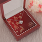 Love Knot Necklace with Christmas Card - Red