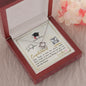 To My Daughter - Love Knot Necklace with Graduation Message Card & QR code for E-Card