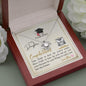 To My Daughter - Love Knot Necklace with Graduation Message Card & QR code for E-Card