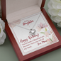 To My Daughter - Love Knot Necklace with Birthday Message Card
