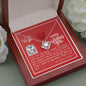 To My Wife - Love Knot Necklace with V-day Message Card & QR code for E-Card