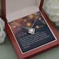 To My Daughter - Love Knot Necklace with Christmas Message Card