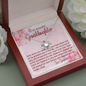To My Granddaughter - Love Knot Necklace with Message Card