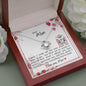 Dear Mom - Love Knot Necklace with Message Card & QR code for E-Card