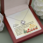 To My Daughter - Love Knot Necklace with Christmas Message Card - Santa