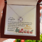 To My Daughter - Love Knot Necklace with Christmas Message Card - Santa