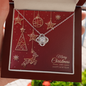 Love Knot Necklace with Christmas Card - Red