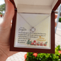 To My Daughter - Love Knot Necklace with Christmas Message Card - Santa