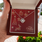 Love Knot Necklace with Christmas Card - Red
