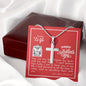 To My Wife - Cross Necklace with V-day Message Card & QR code for E-Card