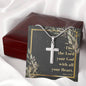 Cross Necklace with Bible Verse Card - Mark 12:30