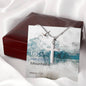 Cross Necklace with Bible Verse Card - Matthew 17:20