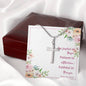 Cross Necklace with Bible Verse - Romans 12:12