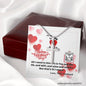 To Lovey Wifey - Cross Necklace with V-day Message Card & QR code for E-Card