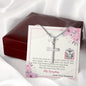 To My Wife - Cross Necklace with Message Card & QR code for E-Card
