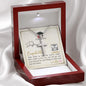To My Daughter - Cross Necklace with Graduation Message Card & QR code for E-Card