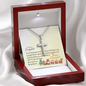 To My Daughter - Cross Necklace with Christmas Message Card - Santa