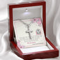 To My Wife - Cross Necklace with Message Card & QR code for E-Card
