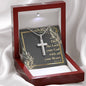 Cross Necklace with Bible Verse Card - Mark 12:30