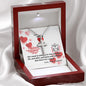 To Lovey Wifey - Cross Necklace with V-day Message Card & QR code for E-Card