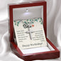 To My Bestie - Cross Necklaces with Birthday Message Card