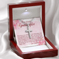To My Granddaughter - Cross Necklace with Message Card