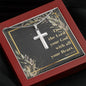 Cross Necklace with Bible Verse Card - Mark 12:30