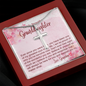 To My Granddaughter - Cross Necklace with Message Card