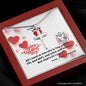 To Lovey Wifey - Cross Necklace with V-day Message Card & QR code for E-Card