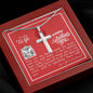 To My Wife - Cross Necklace with V-day Message Card & QR code for E-Card