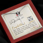 To My Daughter - Cross Necklace with Graduation Message Card & QR code for E-Card