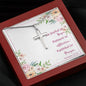 Cross Necklace with Bible Verse - Romans 12:12