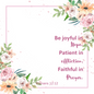 Cross Necklace with Bible Verse - Romans 12:12