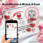 To My Lovey Wifey - Love Knot Necklace with V-day Message Card & QR code for E-Card