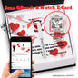 To Lovey Wifey - Engraved 4 Sided Stick Necklace with V-day Message Card & QR code for E-Card