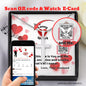 To Lovey Wifey - Cross Necklace with V-day Message Card & QR code for E-Card