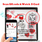 To Lovey Wifey - Double Hearts Necklace with V-day Message Card & QR code for E-Card