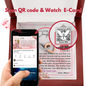 Mom To Daughter - Interlocking Hearts Necklace with Message Card & QR code for E-Card