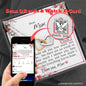 Dear Mom - Interlocking Heart Necklace with Message Card & QR code for E-Card