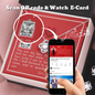 To My Wife - Love Knot Necklace & Earring Set with V-day Message Card & QR code for E-Card