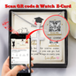 To My Daughter - Cross Necklace with Graduation Message Card & QR code for E-Card