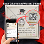 To My Daughter - Lucky in Love Necklace with Graduation Message Card with QR code for E-Card