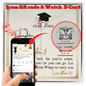 To My Daughter - Faith Cross Necklace with Graduation Message Card & QR code for E-card