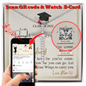 To My Daughter - CZ Cross Necklace with Graduation Message Card & QR code for E-card